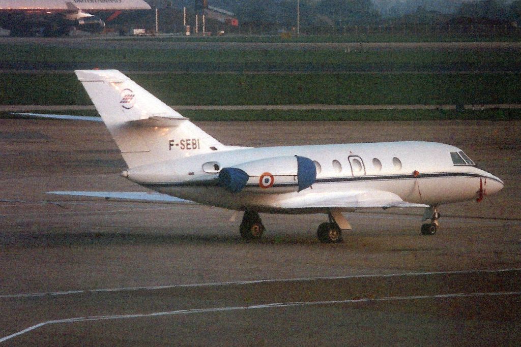 Dassault Falcon 20 (F-SEBI) - Seen here in Oct-93.br /br /Reregistered F-GSXF 1-Jul-98,br /exported to Germany 23-May-01 as D-CLBB,br /reregistered UR-CLD in Sep-06,br /then N204ED 4-Jul-14.