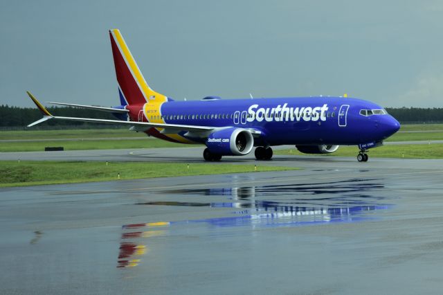 N8767M — - N8767M, a 2022 Boeing 737-8 taxiing into the terminal at Northwest Florida Beaches (KECP) International Airport. 