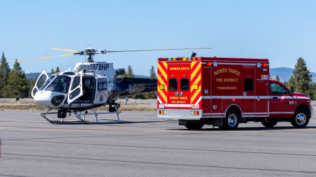 Eurocopter AS-350 AStar (N978HP) - CHP Valley Division's AS50 with North Tahoe Fire's Medic 52 during a medical transfer