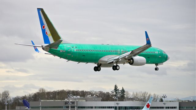 Boeing 737-800 (N1796B) - BOE499 from KRNT on final to Rwy 16R during its maiden flight on 2/11/14. (LN:4803 cn 41316).