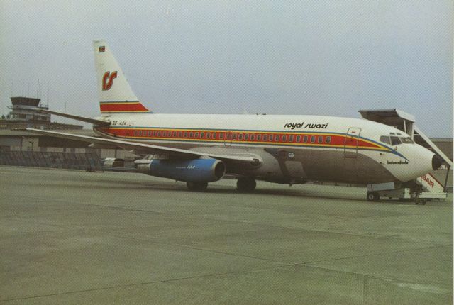 Boeing 737-200 (3D-ADA) - scanned from postcardbr /royal swazi