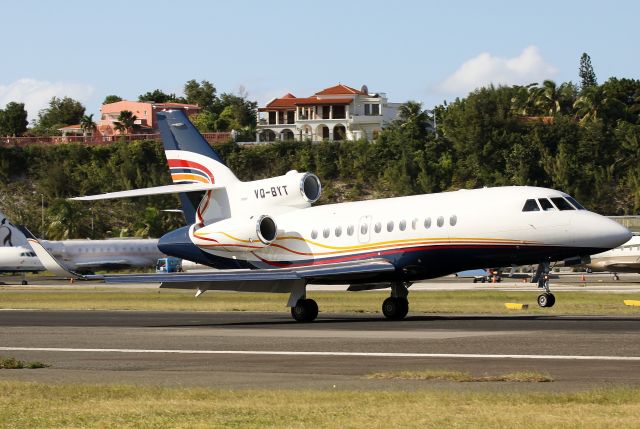 Dassault Falcon 900 (LGT6) - Long tail 6 landing at TNCM on 29-12-2012