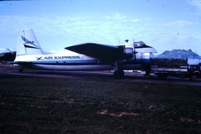 Cessna Centurion (VH-SJG) - Bristol Freighter parked on the freight apron, loading a truck load of fat lambs for Melbourne, circa 1971. This aircraft is preserved at the RAAF museum at Point Cook as A81-1.