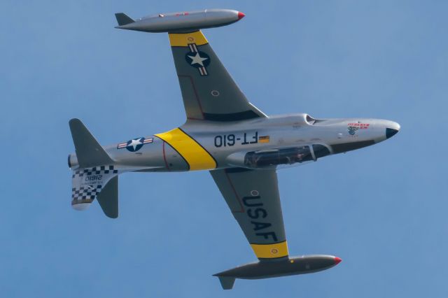 Lockheed T-33 Shooting Star (N133DV) - T-33 inverted over Atlantic City in 2019