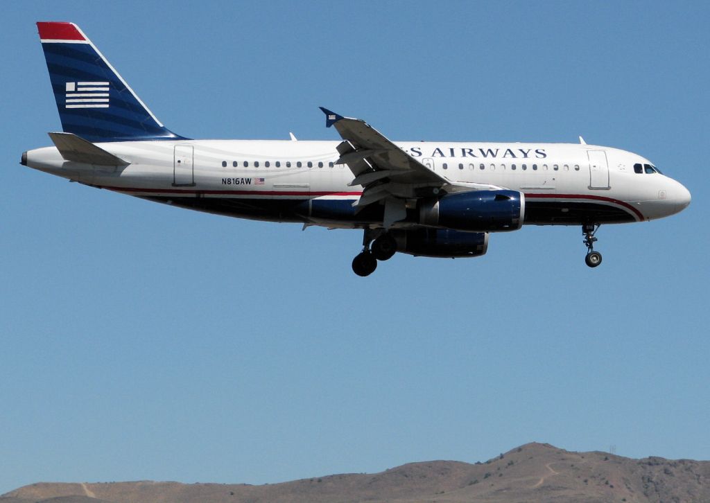 Airbus A319 (N816AW) - Cactus 524 (AWE 524) passes the overrun area of runway 16R in the final seconds of its flight from Phoenixs Sky Harbor (KPHX) airport.