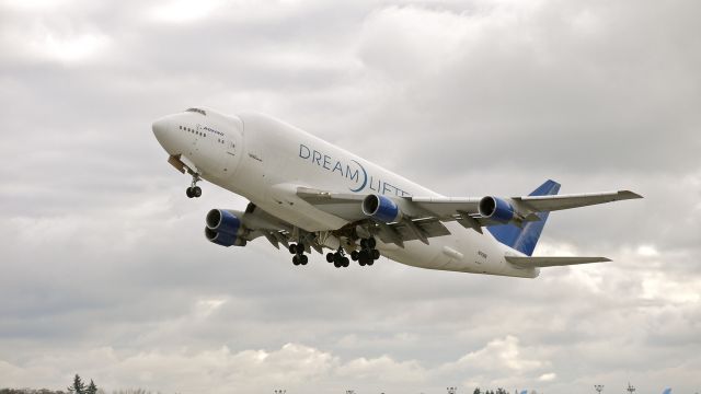 Boeing 747-400 (N249BA) - GTI4512 climbs from runway 34L to begin a flight to RJGG / NGO on 2/8/13. (LN:766 c/n 24309).