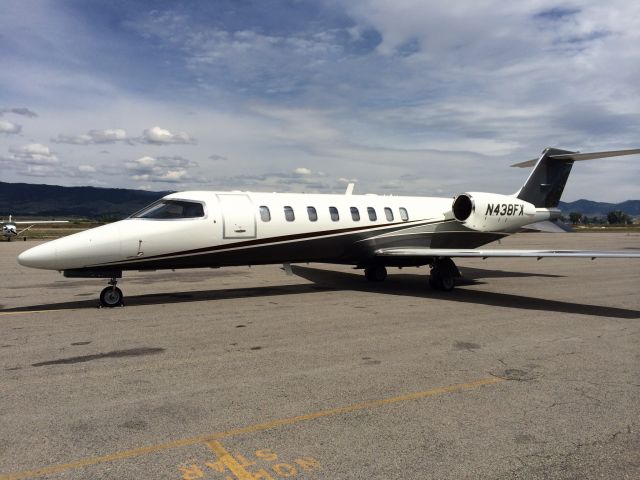 Learjet 45 (N438FX) - Hamilton, Montana.  On a sales tour introducing the new interior and exterior design features.