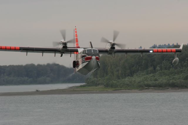 N389AC — - Scooping Water on the Columbia River to Fight the Mt. Hood Fire Sept. 2014.