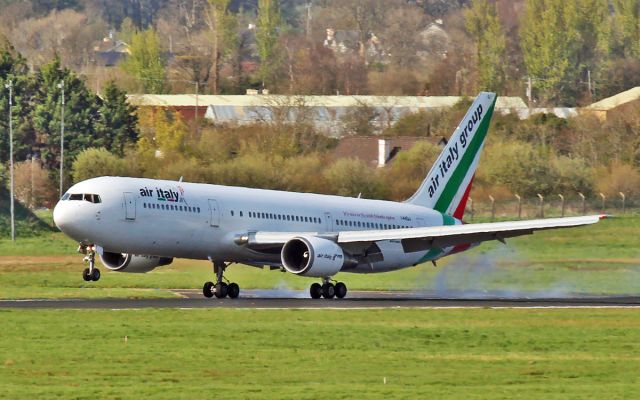 I-AIGJ — - air italy 767-300 i-aigj returning to shannon after a test flight 15/4/14.