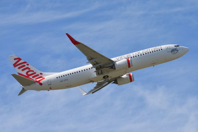 Boeing 737-800 (VH-YFQ) - Getting airborne off runway 23 and heading off to another interstate destination. Thursday 13th March 2014.