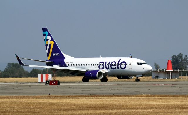 N701VL — - KRDD - Avelo Airlines new 737-700 rolling out on Runway 16 at Redding California on it's 3rd visit to the north state. I heard this is one of 3 737-700s Avelo Airlines picked up. This is LN 2491 and delivered new to Southwest Airlines as N905WN in Jan 2008.