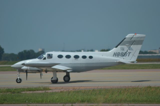 Cessna Chancellor (N88BT) - Preparing to depart KFSD - 6-25-2012