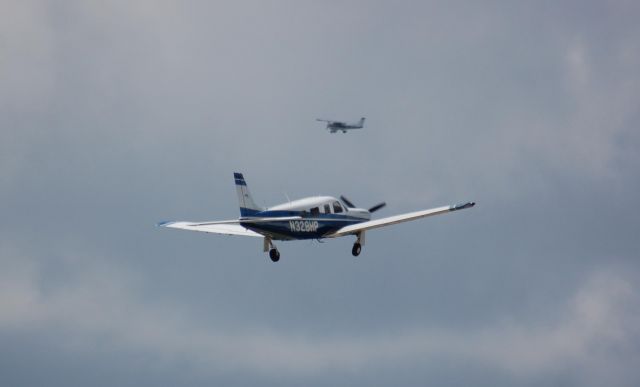 Piper Saratoga (N328HP) - 8HP taking off of 19 with 96E in the left traffic pattern.