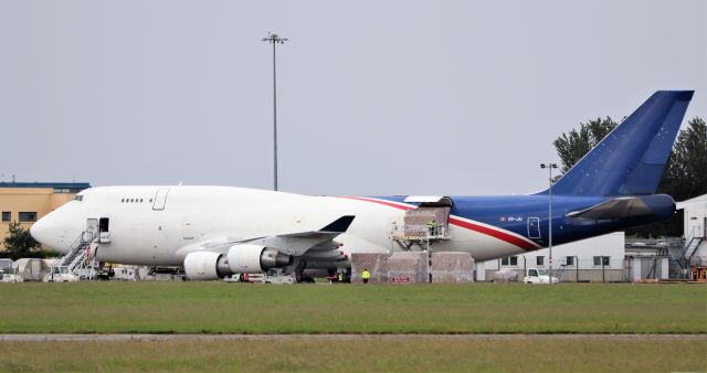 Boeing 747-400 (ER-JAI) - aerotranscargo b747-412f er-jai at shannon after arriving from china with ppe 27/6/20.