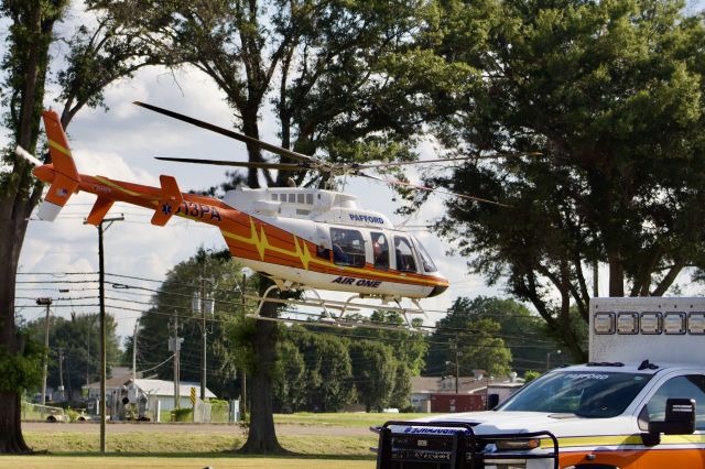 Bell 407 (N613PA) - Pafford Air One Delta leaving Bolivar Medical Center urgently