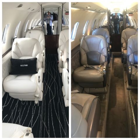 Cessna Citation Excel/XLS (N327MM) - Re-Do of interior Old VS New