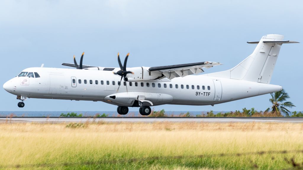 9Y-TTF — - The only ATR in the Fleet that is currently unpainted.