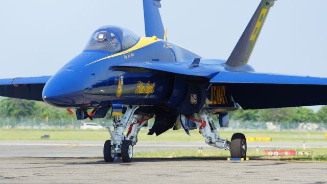 McDonnell Douglas FA-18 Hornet — - RIP Jeff Kuss. In memory of Jeff, here is the photo of Plane 6 I took at Republic Airport during Bethpage Airshow 2016.