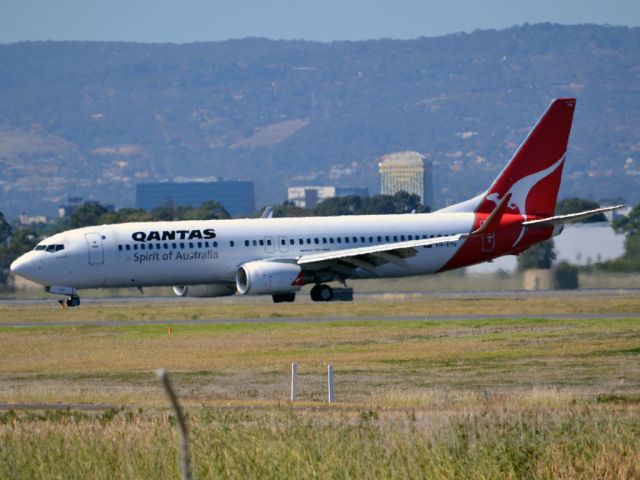 Boeing 737-800 (VH-VYH) - On taxi-way heading for Terminal One after landing on runway 23. Thursday 12th April 2012.