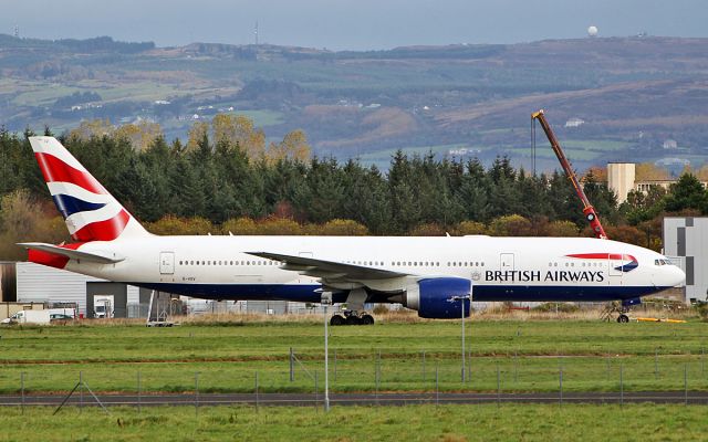 Boeing 777-200 (G-VIIV) - british airways b777-236er g-viiv after wifi fitting at shannon 25/10/18.