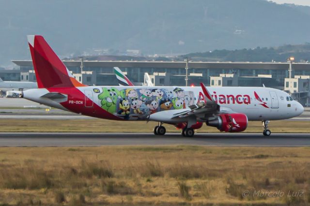 Airbus A320 (PR-OCN) - Avianca Brazil (Turma da Monica Livery) - Airbus A320-214br /Registration: PR-OCNbr /br /Florianopolis (FLN) / São Paulo (GRU)br /br /Foto tirada em: 25/06/2016br /Fotografia: Marcelo Luiz 