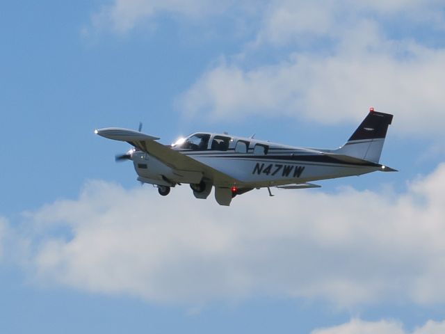 Beechcraft Bonanza (36) (N47WW) - Take off runway 26.