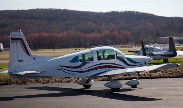 Grumman AA-5 Tiger (N60FA) - Great looking Grumman! At the RELIANT AIR ramp, where you find the lowest fuel price on the Danbury (KDXR) airport