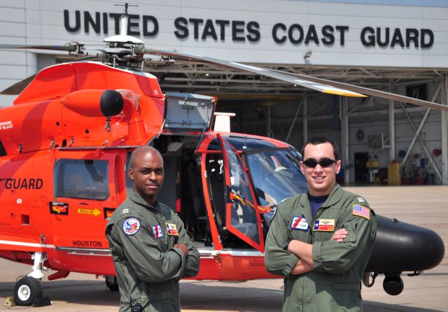 — — - Coast Guard Air Station Houston aviators before patrol