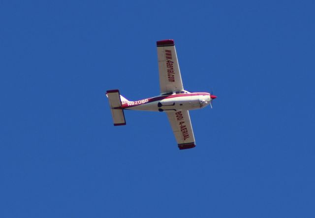 Cessna 177RG Cardinal RG (N8208G) - Flying overhead on 2-9-2012 in the Loves Park, IL area