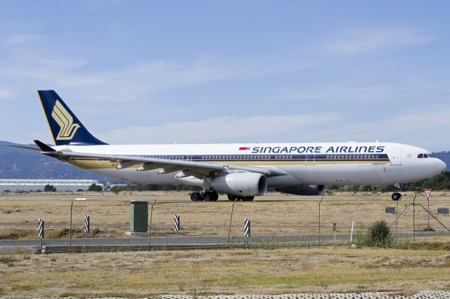 Airbus A330-300 (9V-STE) - On taxi-way heading for take off on runway 05, for flight home to Singapore. Friday 9th April 2013.