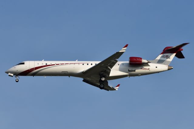 Canadair Regional Jet CRJ-700 (N520JG) - 23-R 08-11-23 bringing racing team members in for Brickyard Race. Joe Gibb's racing.