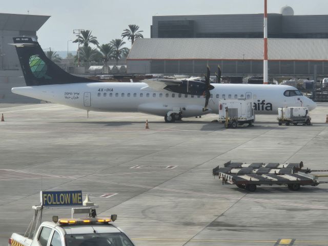 Aerospatiale ATR-72-600 (4X-IHA) - The first Plane for the new Israeli Airline "Air Haifa" will be based in the Haifa International Airport, seen here in Ben Gurion Airport. At the same time, the airline receives its commercial certification. 