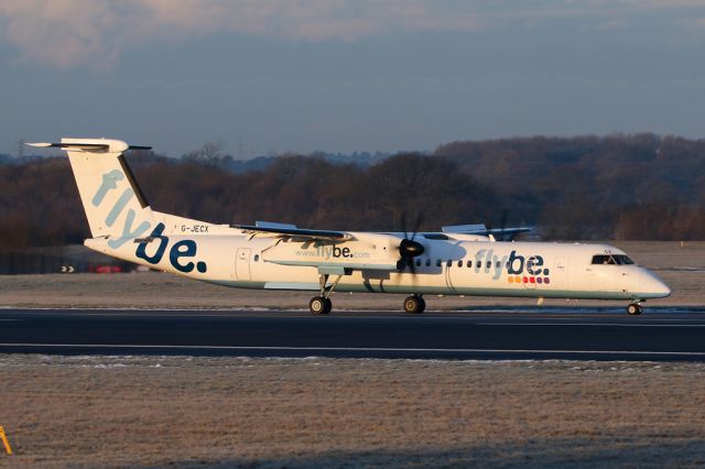 de Havilland Dash 8-400 (G-JECX) - BEE1030 arriving from Aberdeen