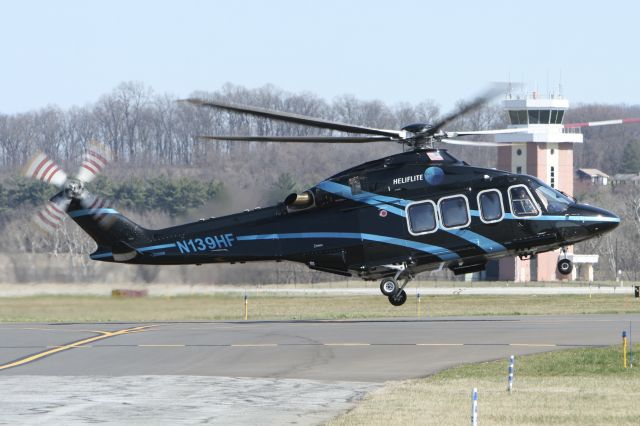 BELL-AGUSTA AB-139 (N139HF) - March 6, 2023 - leaving Frederick on its way to Chester, PA