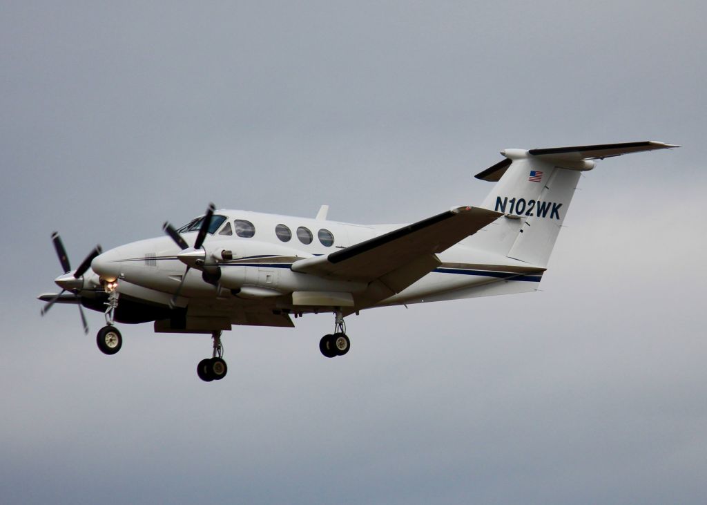 Beechcraft King Air 90 (N102WK) - At Shreveport Regional. 1980 Beech F90 King Air  