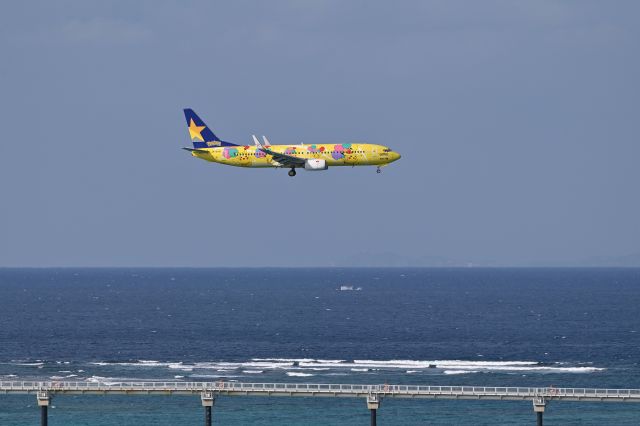 Boeing 737-700 (JA73AB) - 28.Nov.2024br /Skymark Airlines(SKY) Boeing 737-8AL(JA73AB) Landing at RWY36L Okinawa Naha Airport(ROAH).