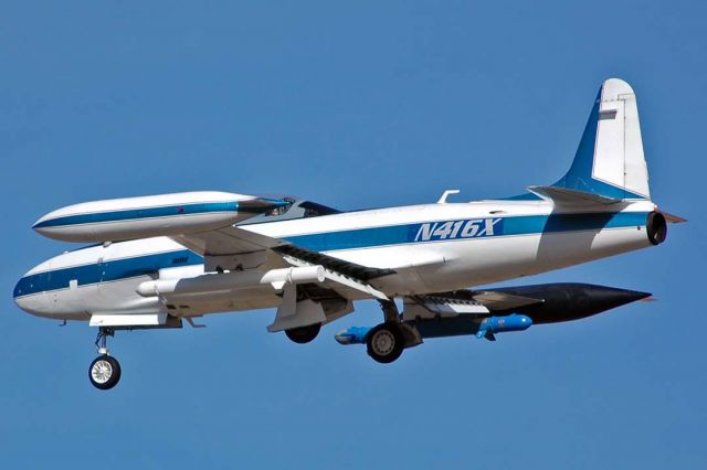 Lockheed T-33 Shooting Star (N416X) - Boeings Canadair T-33 Mk.3 N416X at Air Force Plant 42 in Palmdale, California on February 2, 2006. 