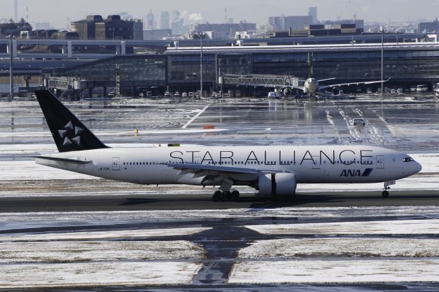 Boeing 777-200 (JA712A) - Landing at Haneda Intl Airport Rwy34L on 2013/01/15 "Star Alliance c/s"