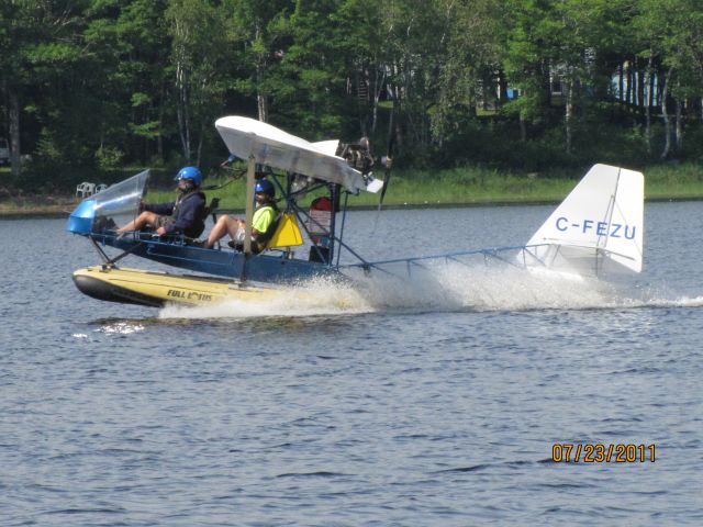 C-FEZU — - Landing at the third annual Fly-in  at New Germany Lake NS  July 23 /11