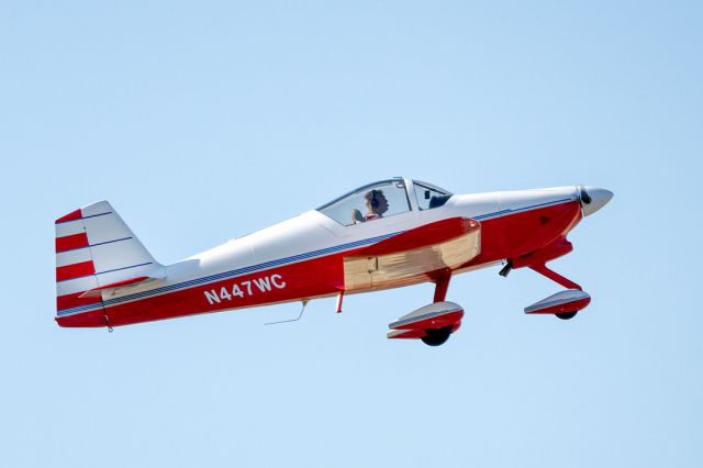 Vans RV-6 (N447WC) - Van's RV-6A over Livermore Municipal Airport (CA). April 2021.