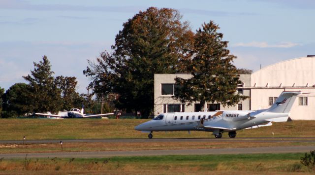 Learjet 45 (N95SV) - On the departing runway is this 2018 Leearjet 45 in the Autumn of 2021.