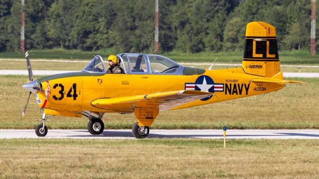 Beechcraft Mentor (N244RF) - #34 Of the Lima Lima Air Show Team taxis into KVPZ.