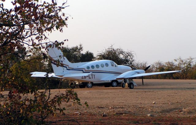 Cessna Chancellor (ZS-LTY) - Parked on a bush strip n South Africa.