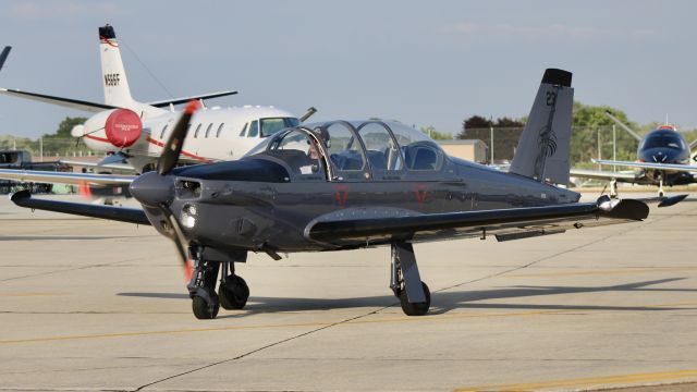 OGMA TB-30 Epsilon (N234DJ) - The second of two TB30’s taxiing past at Oshkosh. br /br /7/28/23