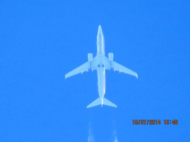 Boeing 737-800 (N846NN) - American Airlines from Mexico City to ORD over Baxter Springs Kansas (78KS) at 39,000 feet.