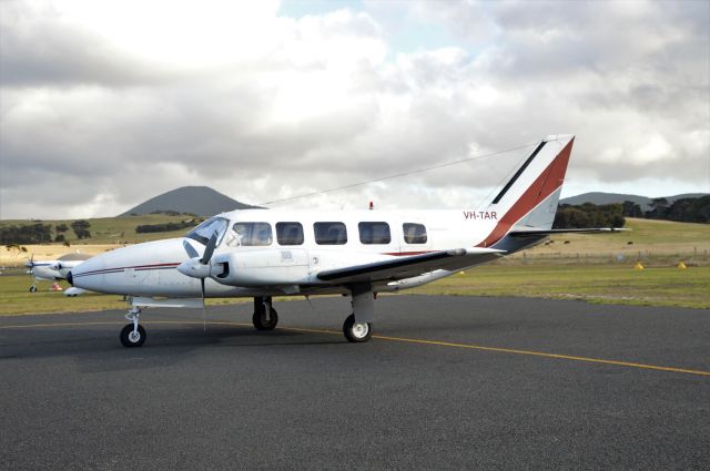 Piper Navajo (VH-TAR) - Cheiftan TAR at Flinders Island, Feb 2021