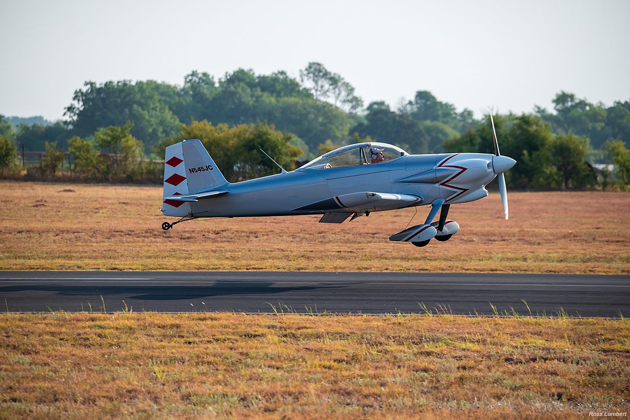 Vans RV-4 (N545JC) - Landing at fly in at KSEP (Stephenville, TX) 8-26-2023