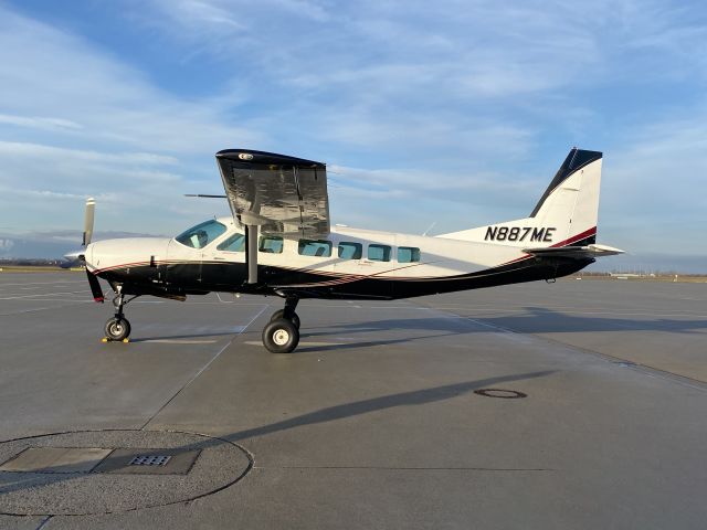 Cessna Caravan (N887ME) - At Leipzig, Germany, after an Atlantic crossing from the US. 21 DEC 2020.