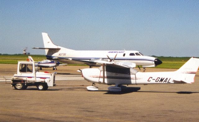 Cessna Skyhawk (C-GMAL) - At Calgary. On a trip Montreal-Yellowknife-Montreal 1999.