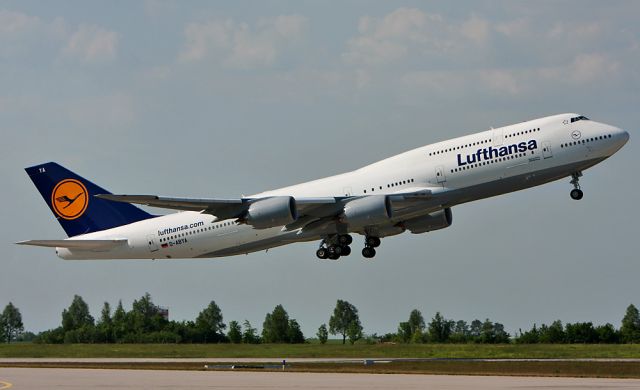 Boeing 747-200 (D-ABYA) - First Training Flight touch and go and first landing in Leipzig. The New and the first Boeing 747-830 from Lufthansa. Welcome to the Club and have very well business.